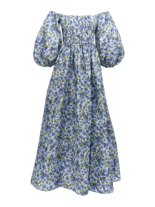 CAROLINA HERRERA: マキシドレス - 膝丈ドレス - マルチカラー