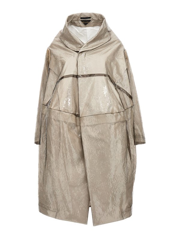 COMME DES GARCONS: trench coats - Oversize texture trench coat