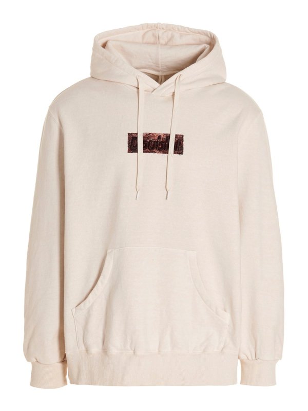 DOUBLET: Sweatshirts & Sweaters - polyurethane embroidery hoodie