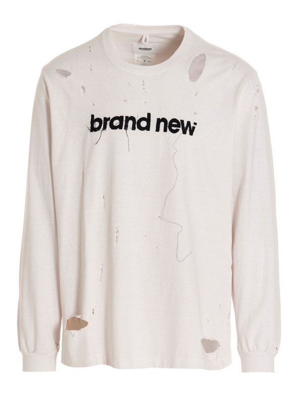 DOUBLET: t-shirts - destroyed t-shirt