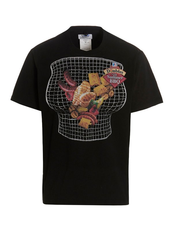 DOUBLET: t-shirts - barbecue printed t-shirt