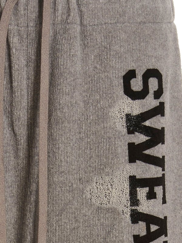 iKRIX DOUBLET: tracksuit bottoms - ripped off knit joggers