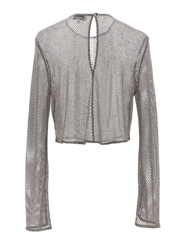 GANNI: Tops & Tank tops online - Sequin mesh top