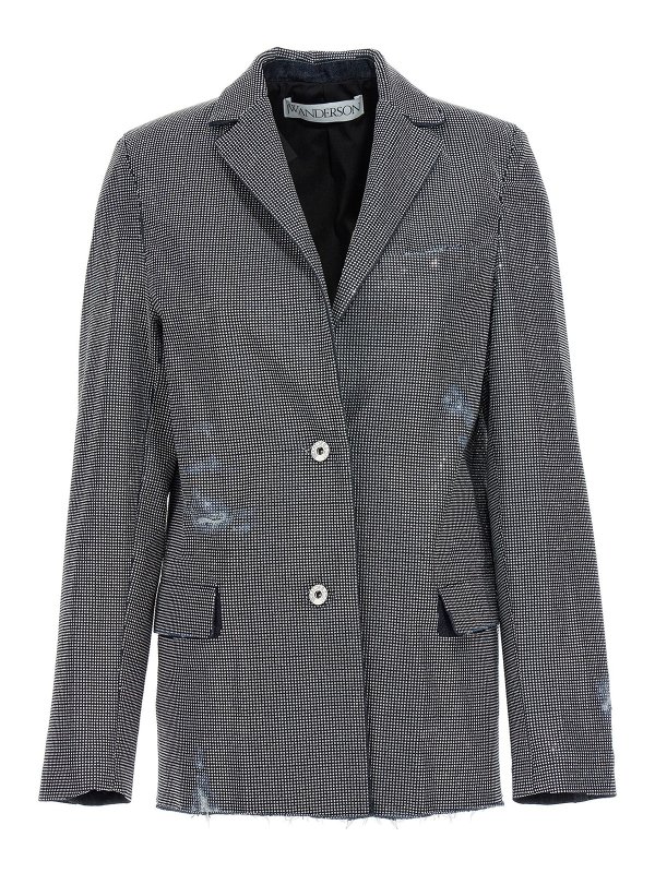 J.W. ANDERSON: blazers - Used sequin denim blazer jacket