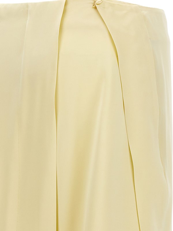 膝丈/ミディスカート - イエロー shop online: JIL SANDER