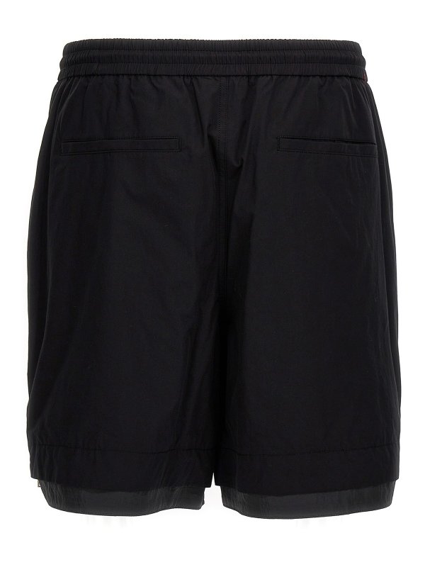 JUUN J: Trousers Shorts online - Side zipper Bermuda shorts