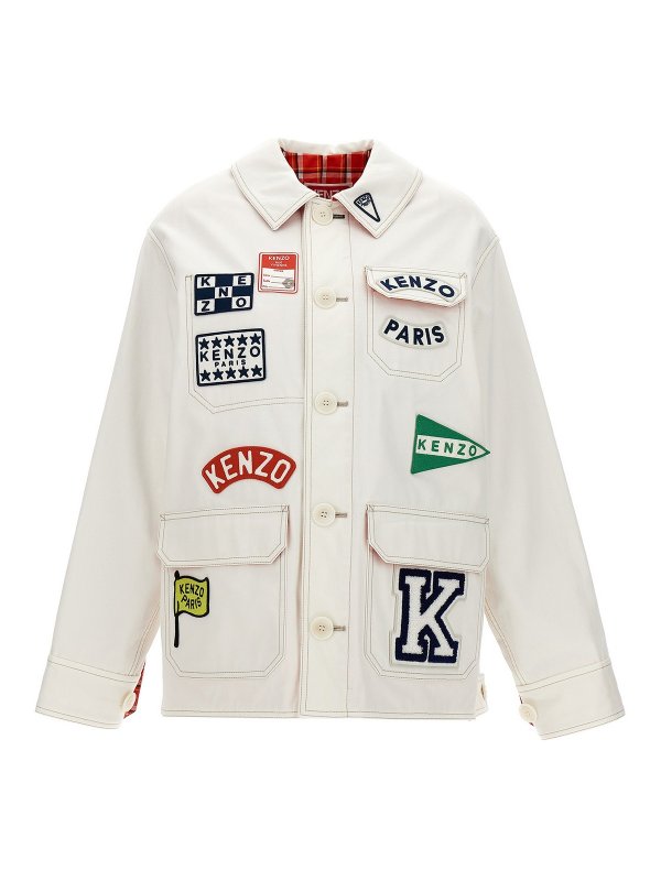 KENZO: Casualjacken - Parka - Weiß