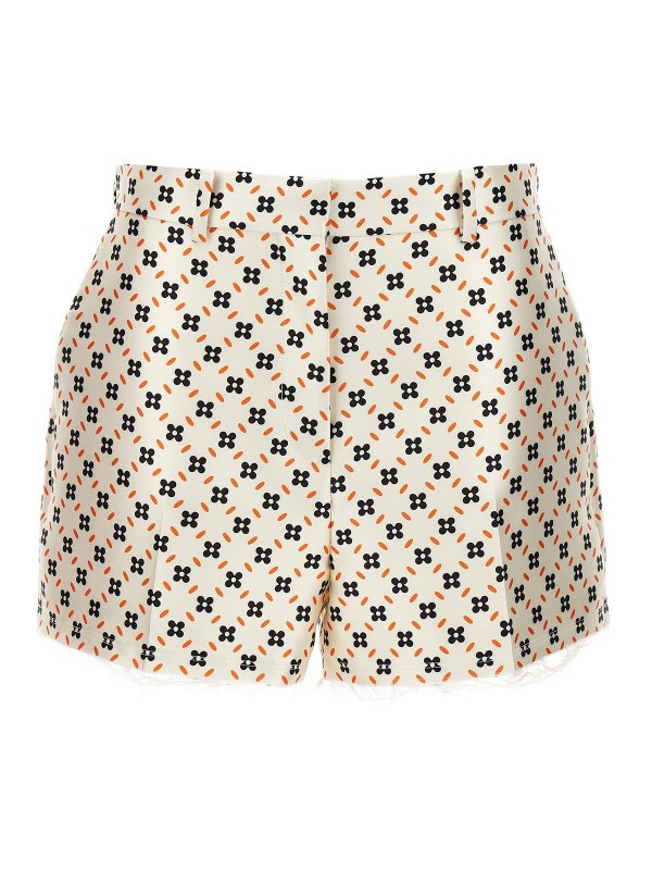 LANVIN: Trousers Shorts - Floral printed shorts