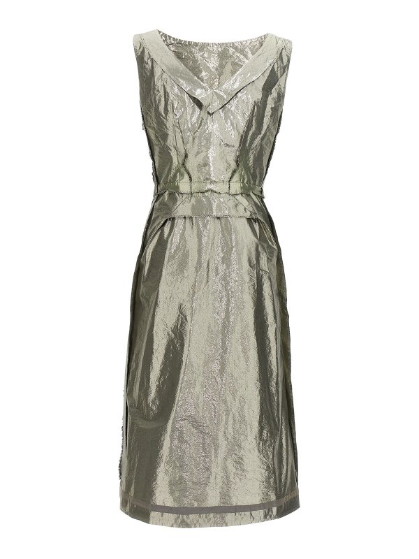 Maison Margiela: ニーレングスドレス online - 膝丈ドレス - 銀