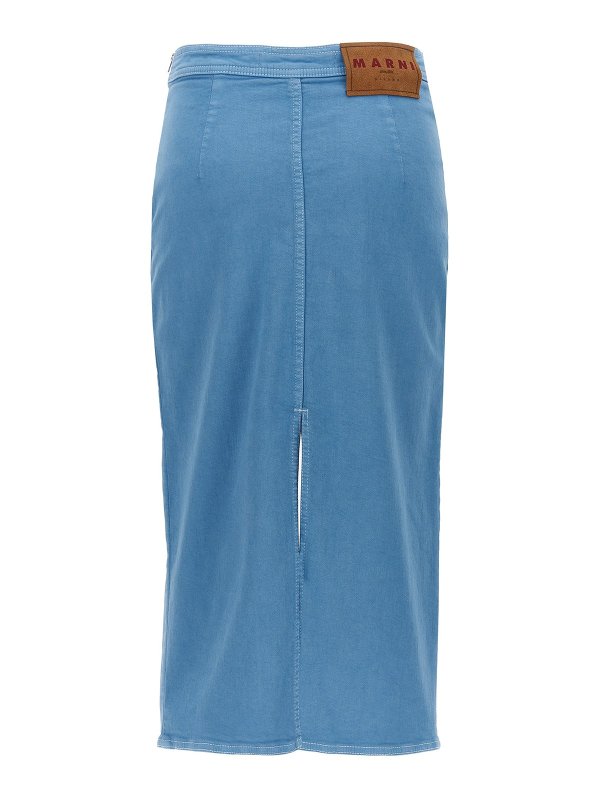 Marni: Knielange und Midi Röcke online - Midirock - Hellblau