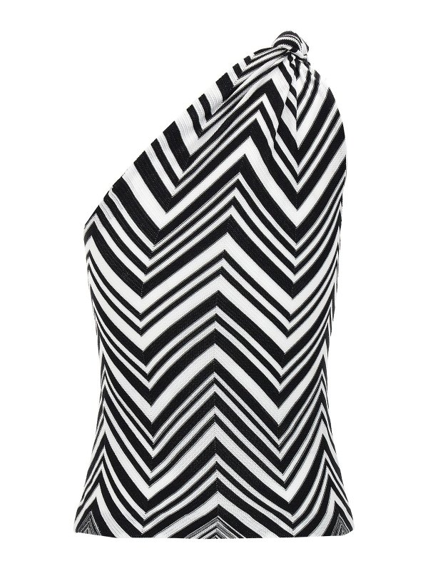 MISSONI: Tops & Tank tops online - One shoulder geometric pattern top