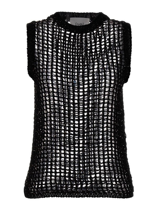 Nude: Tops y camisetas sin mangas - Top - Negro