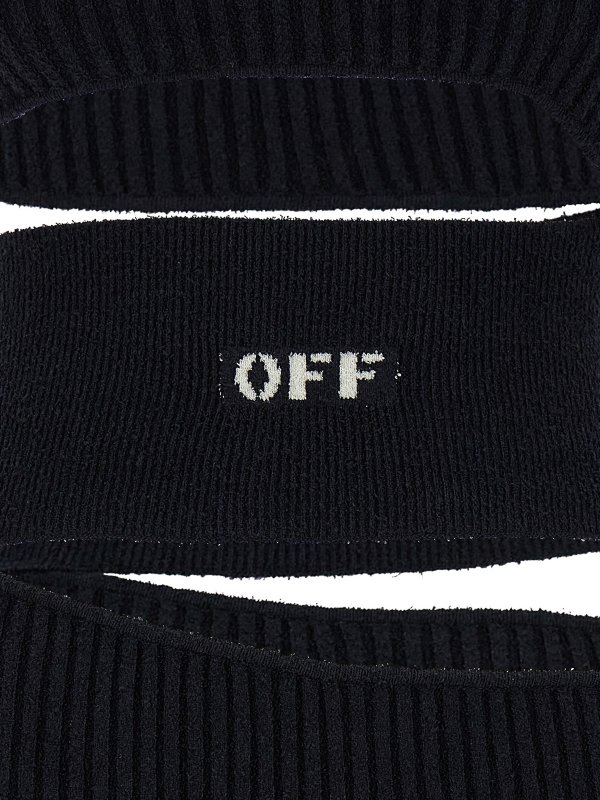 膝丈ドレス - 黒 shop online: OFF-WHITE