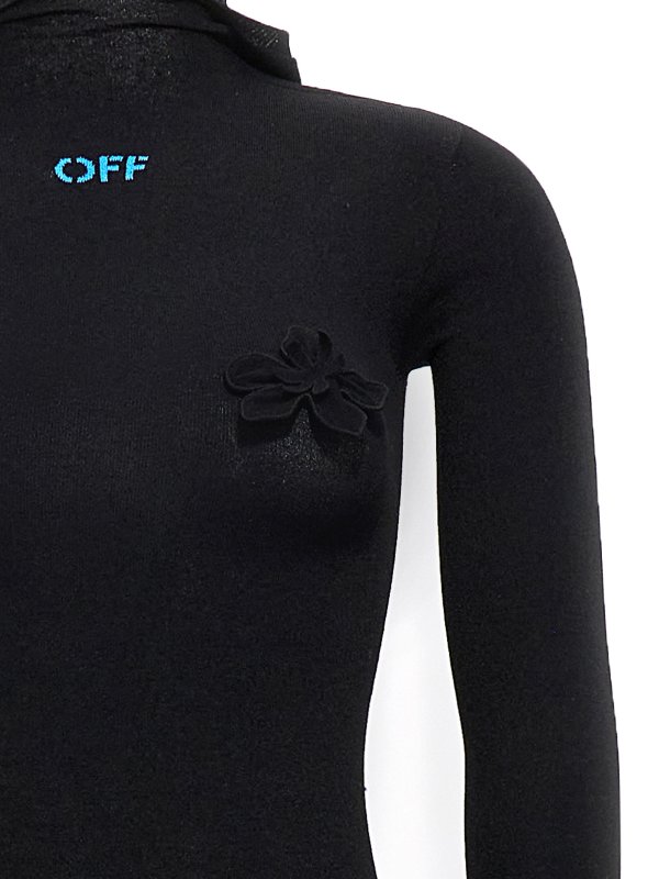 iKRIX OFF-WHITE: maxi dresses - Long hooded dress