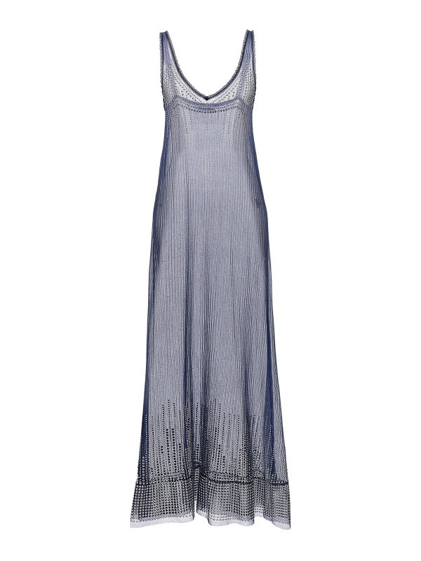 RABANNE: Robe longueur genou - Robe Au Genou - Bleu