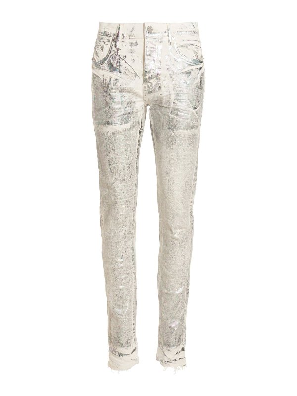 PURPLE BRAND: スキニージーンズ - スキニージーンズ - 銀