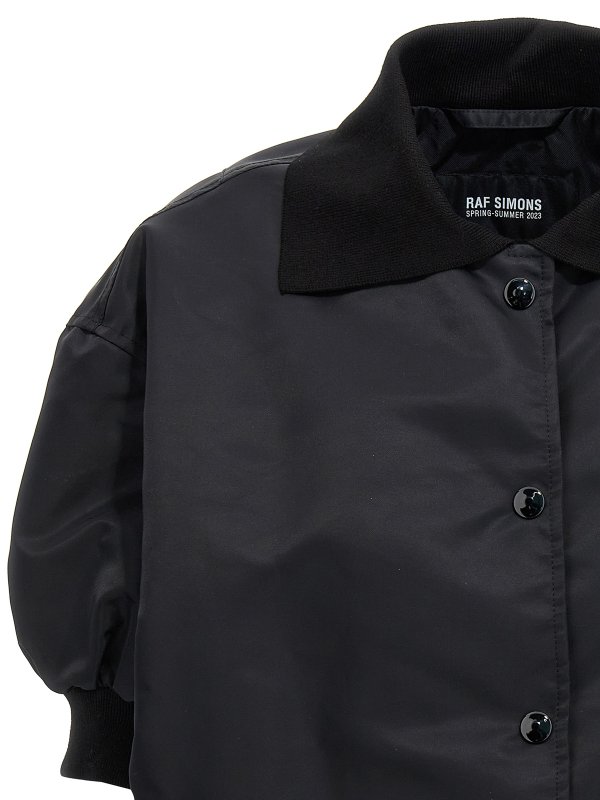 iKRIX RAF SIMONS: bombers - Logo patch nylon bomber jacket