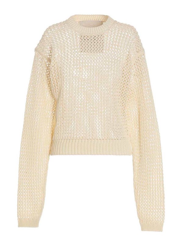 RAMAEL: maglia collo rotondo - bio cable sweater