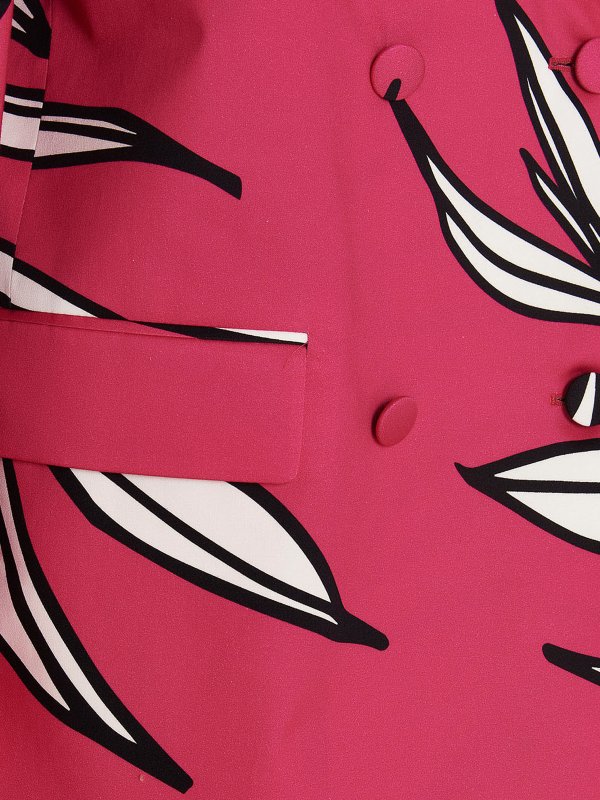 Floral print blazer jacket shop online: Rochas