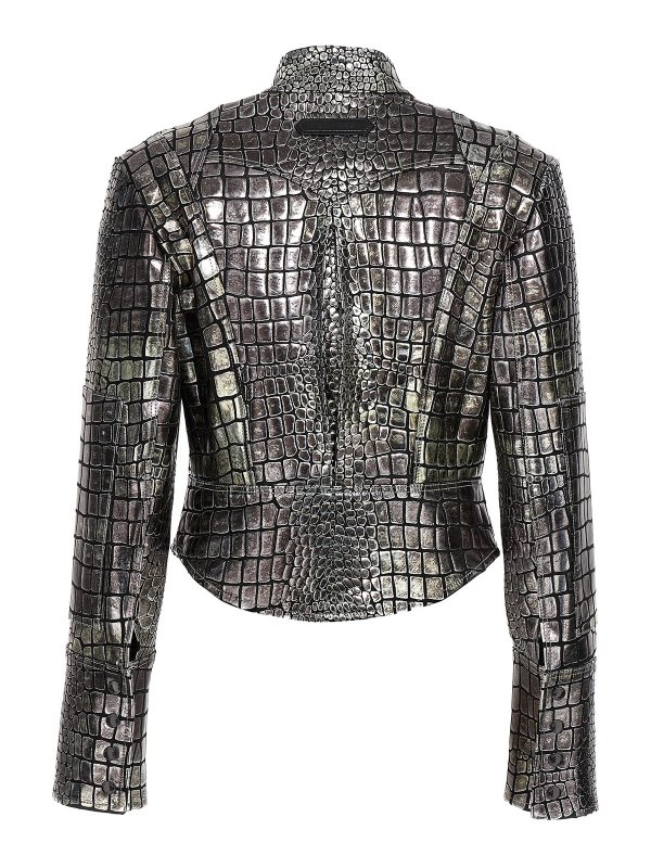 TOM FORD: Lederjacken online - Lederjacke - Silber