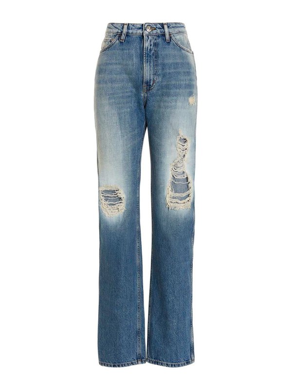 3X1: Jeans à jambe droite - Jean Droit - Bleu