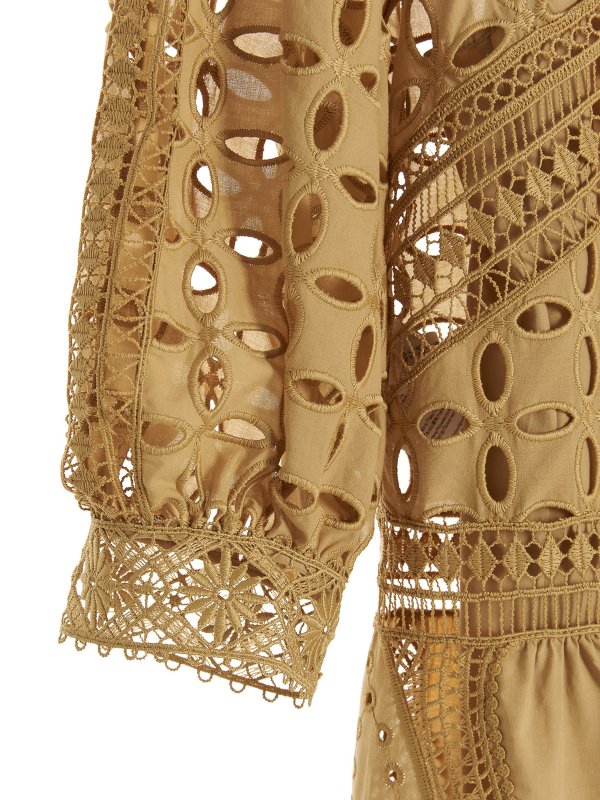 クルーネック - ベージュ shop online: ALBERTA FERRETTI