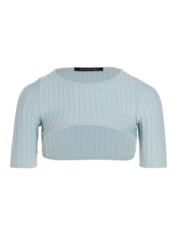 ANTONINO VALENTI: Tops und Tank Tops - Top - Hellblau