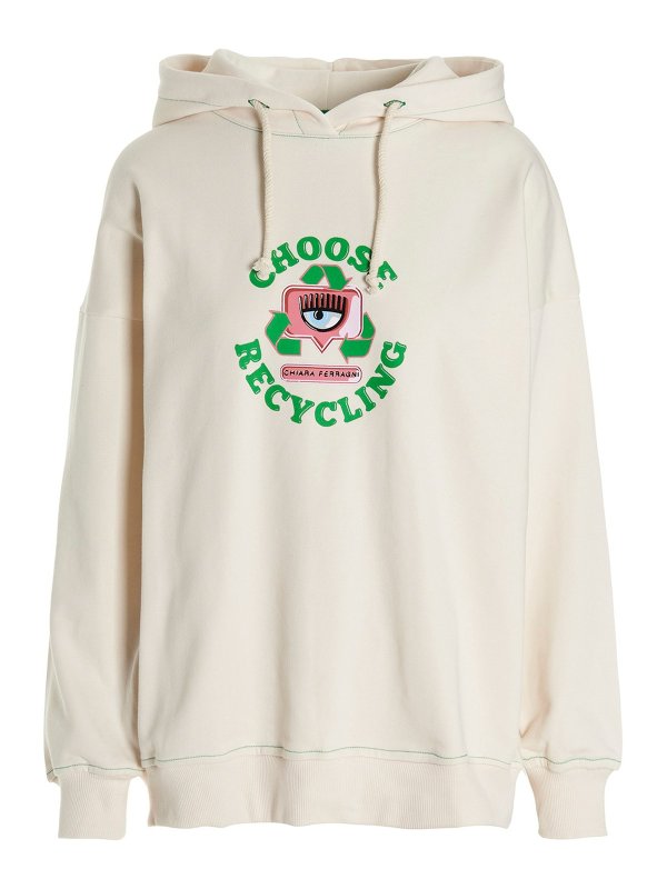 CHIARA FERRAGNI: スウェット＆セーター - スウェットシャツ/セーター - 白