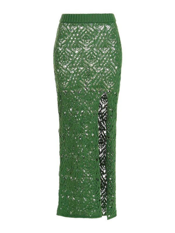 GRETA BOLDINI: Knielange und Midi Röcke - Midirock - Grün