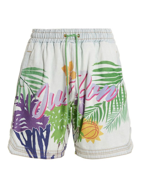 JUST DON: Shorts - Short - Bleu Clair