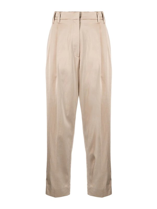 BRUNELLO CUCINELLI: カジュアルトラウザー - カジュアルパンツ - ベージュ