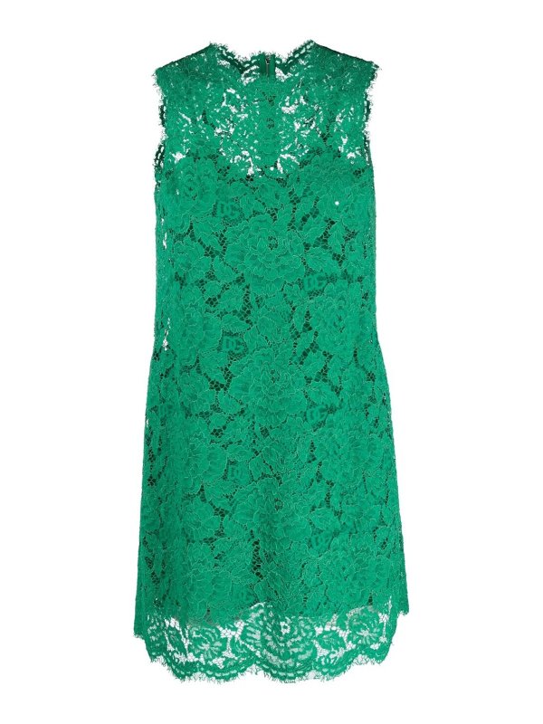 DOLCE & GABBANA: ニーレングスドレス - 膝丈ドレス - 緑