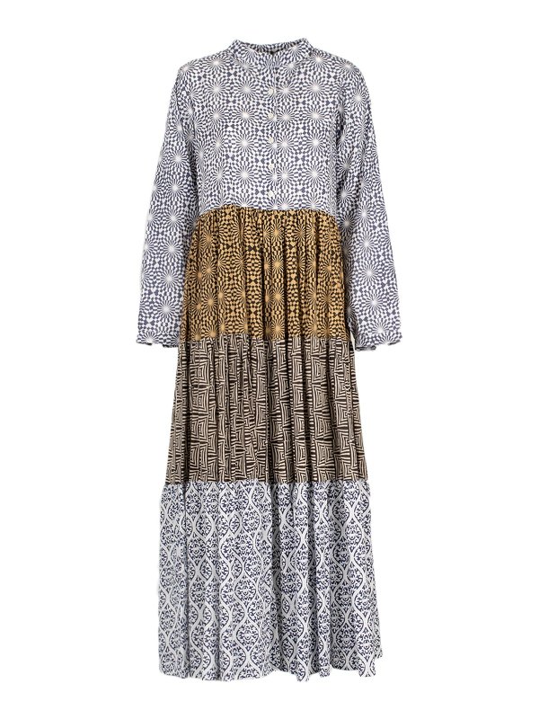 ELLEBLUE: ニーレングスドレス - 膝丈ドレス - ブルー