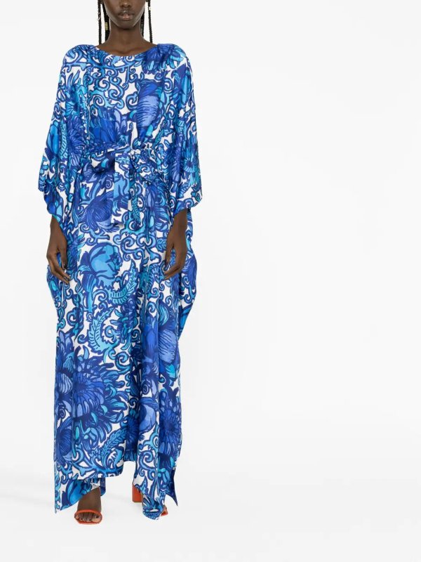 膝丈ドレス - ライトブルー shop online: LA DOUBLEJ