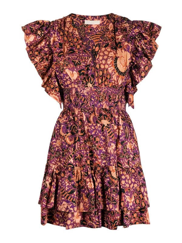 ULLA JOHNSON: v necks - Kiri dress