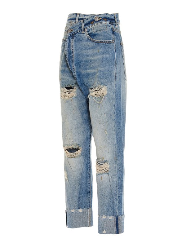 R13: straight leg jeans online - cross over jeans