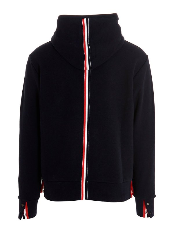 THOM BROWNE: Sweatshirts & Sweaters online - Logo patch hoodie