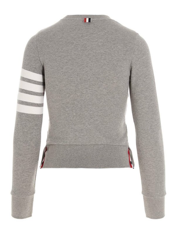 THOM BROWNE: crew necks online - 4 bar sweatshirt