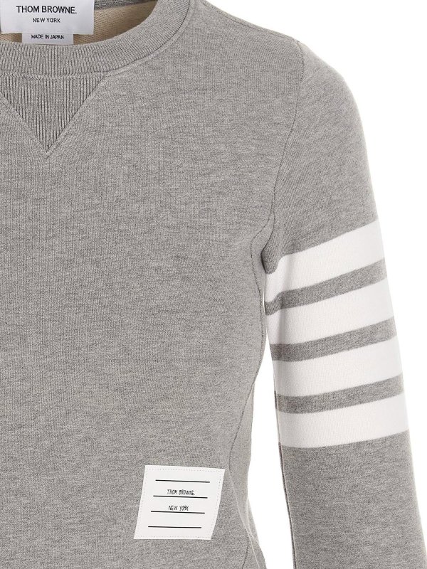 The Best Shops THOM BROWNE: crew necks - 4 bar sweatshirt