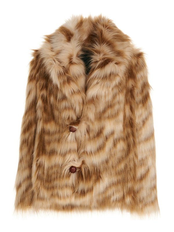 ALABAMA MUSE: 毛皮＆シアリングコート - 毛皮/ムートンコート - マルチカラー