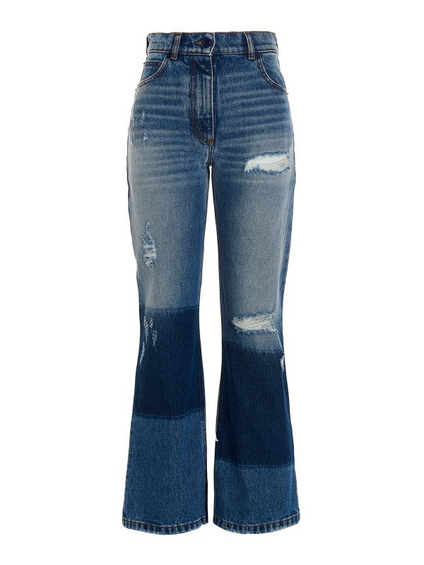 MONCLER: Straight Leg Jeans - Straight Leg Jeans - Blau