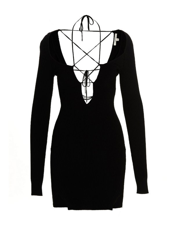 NENSI DOJAKA: Knielange Kleider - Knielanges Kleid - Schwarz