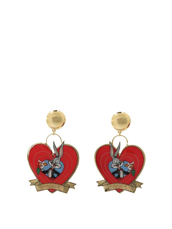 MOSCHINO: Ohrringe - Ohrring - Rot