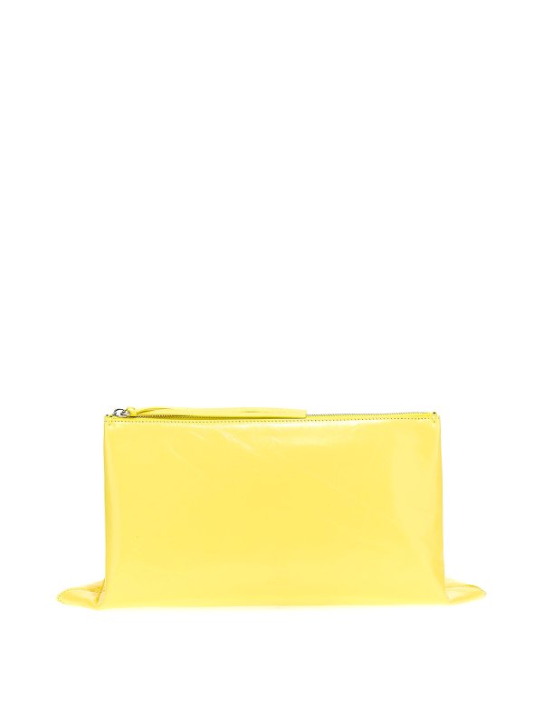 JIL SANDER: Clutch - Pochette - Jaune