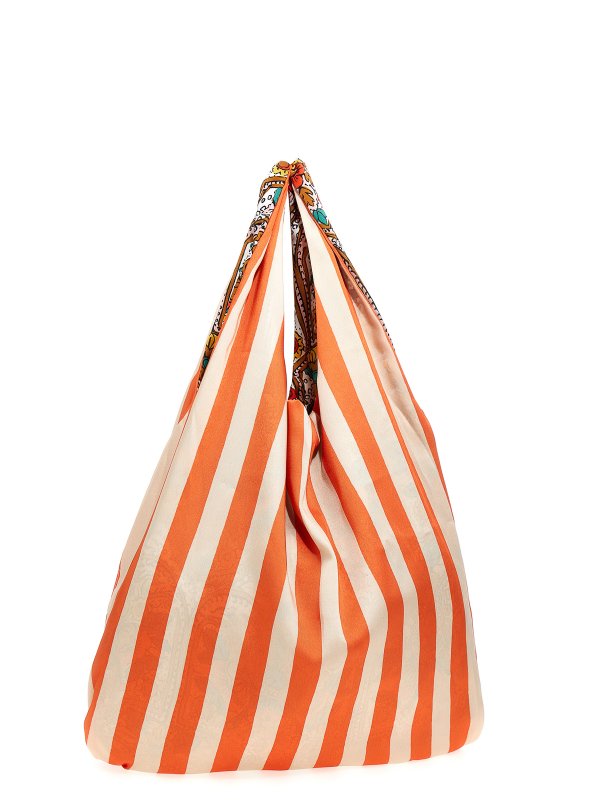 iKRIX LA DOUBLEJ: totes bags - Printed satin reversible shopping bag