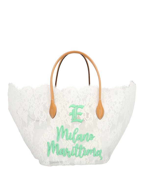 ERMANNO SCERVINO: Sacs à main - Sac Cabas - Blanc