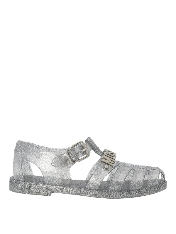 MOSCHINO: サンダル - サンダル - 銀