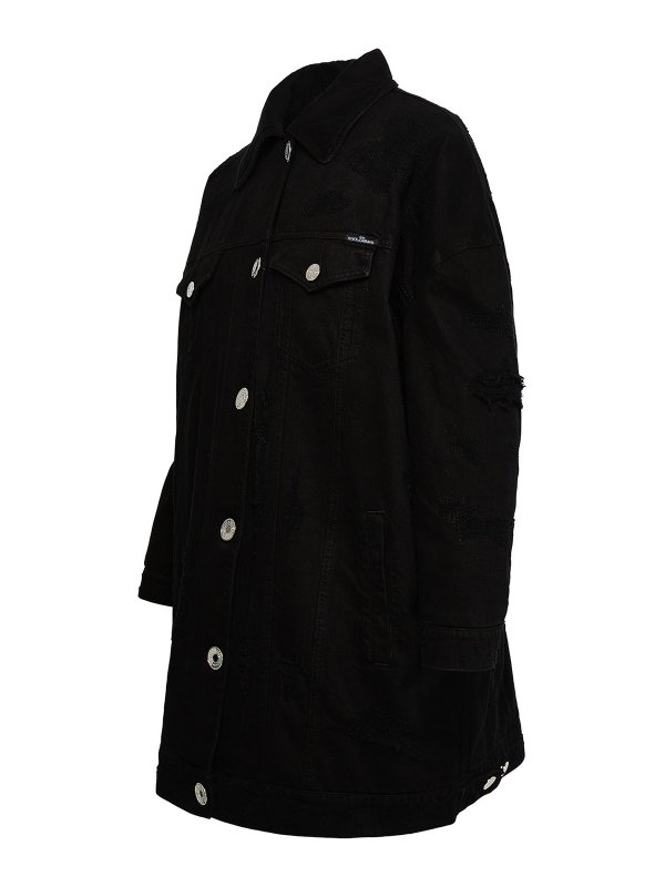 DOLCE & GABBANA: casual jackets online - Black cotton jacket