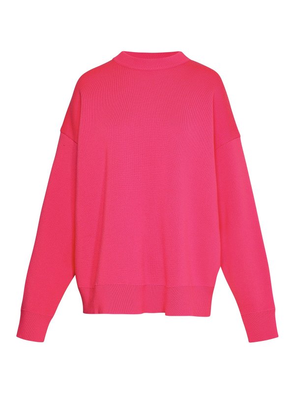 Palm Angels: crew necks - Pink wool sweater
