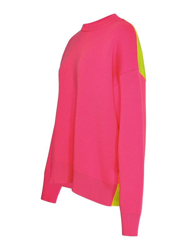 Palm Angels: crew necks online - Pink wool sweater